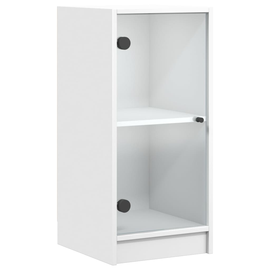 Side Cabinet With Glass Doors 35X37X75.5 Cm