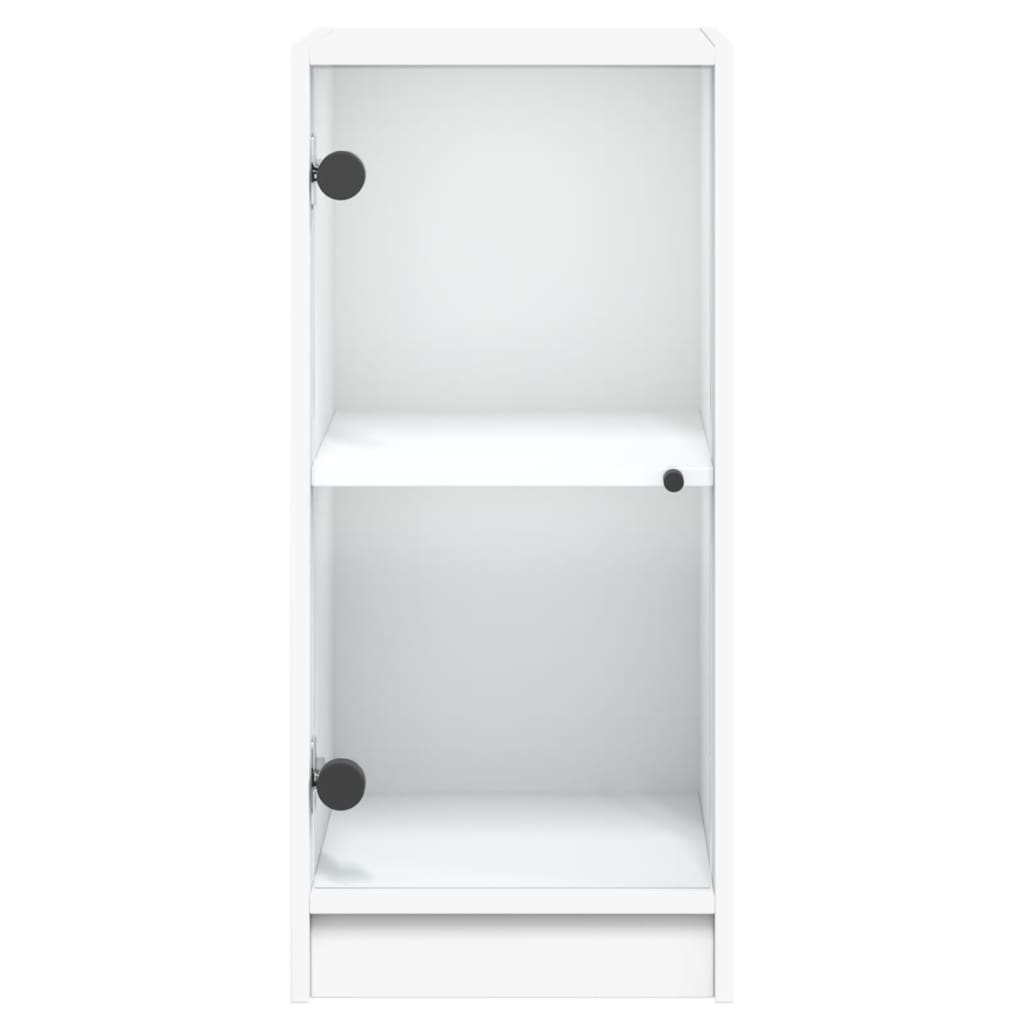 Side Cabinet With Glass Doors 35X37X75.5 Cm