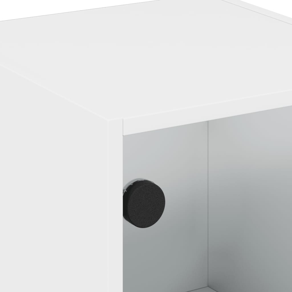 Side Cabinet With Glass Doors 35X37X75.5 Cm