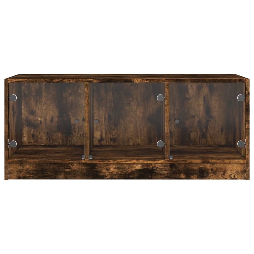 Coffee Table With Glass Doors 102X50X42 Cm