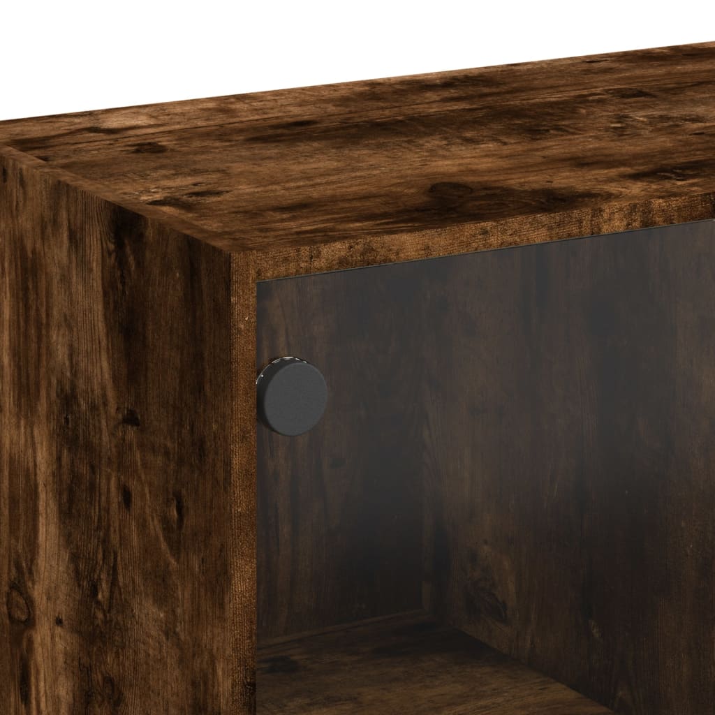 Coffee Table With Glass Doors 102X50X42 Cm