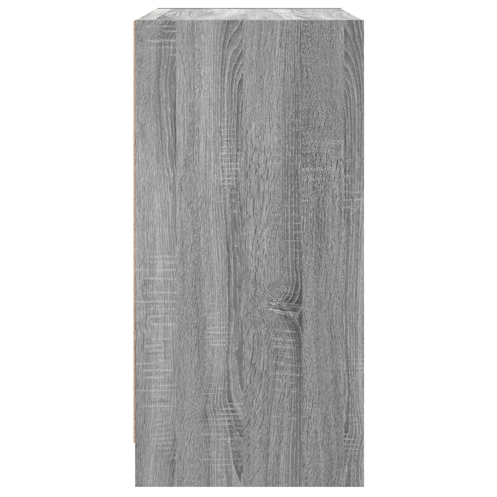 Side Cabinet With Glass Doors 68X37X75.5 Cm