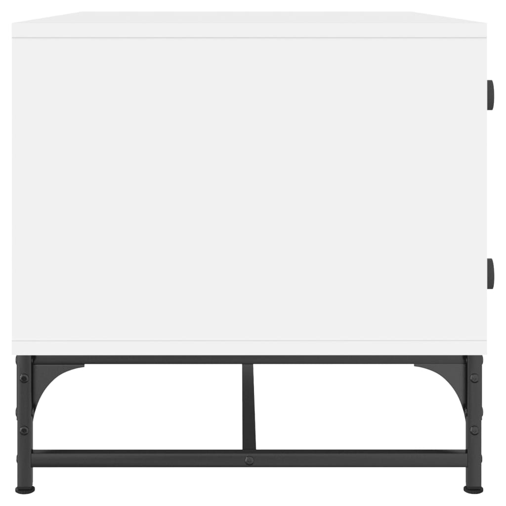 Coffee Table Glass Doors 68.5X50X50 Cm Smoked Oak Concrete Grey Sonoma Oak Black
