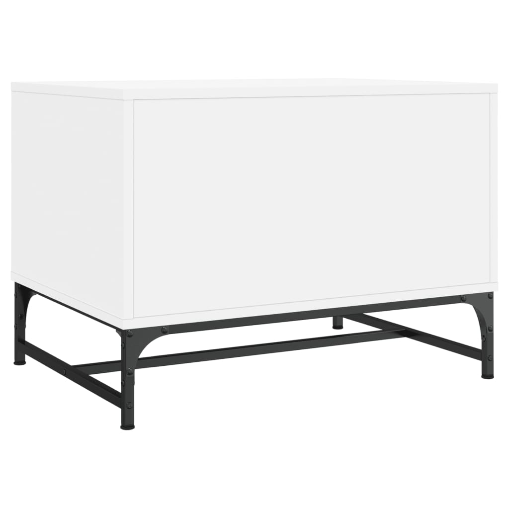 Coffee Table Glass Doors 68.5X50X50 Cm Smoked Oak Concrete Grey Sonoma Oak Black