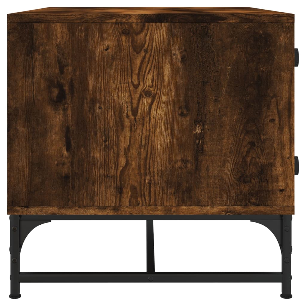 Coffee Table With Glass Doors 68.5X50X50 Cm