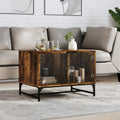 Coffee Table With Glass Doors 68.5X50X50 Cm