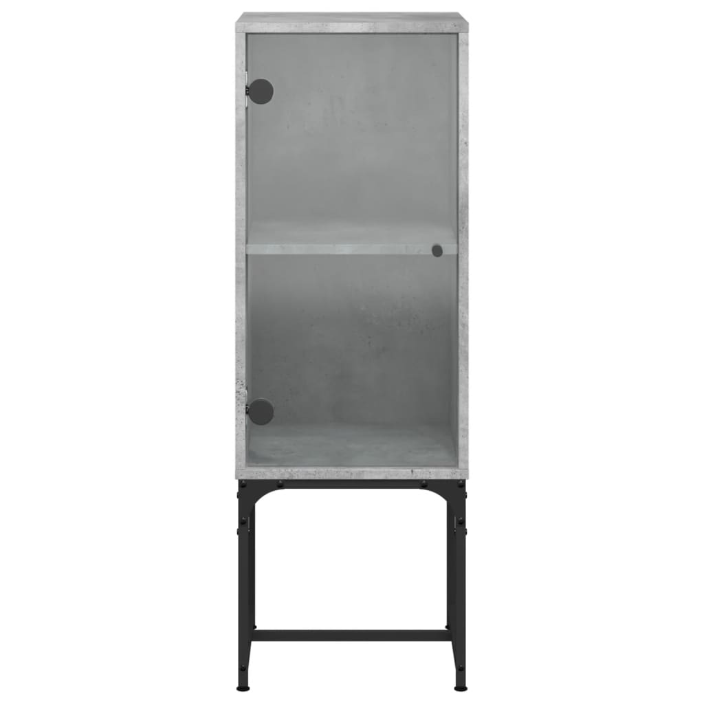 Side Cabinet With Glass Doors 35X37X100 Cm