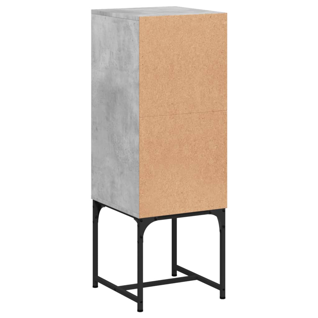 Side Cabinet With Glass Doors 35X37X100 Cm