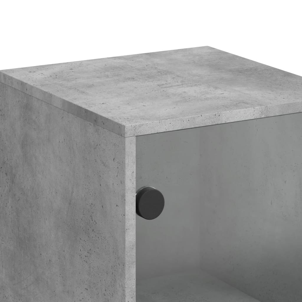 Side Cabinet With Glass Doors 35X37X100 Cm