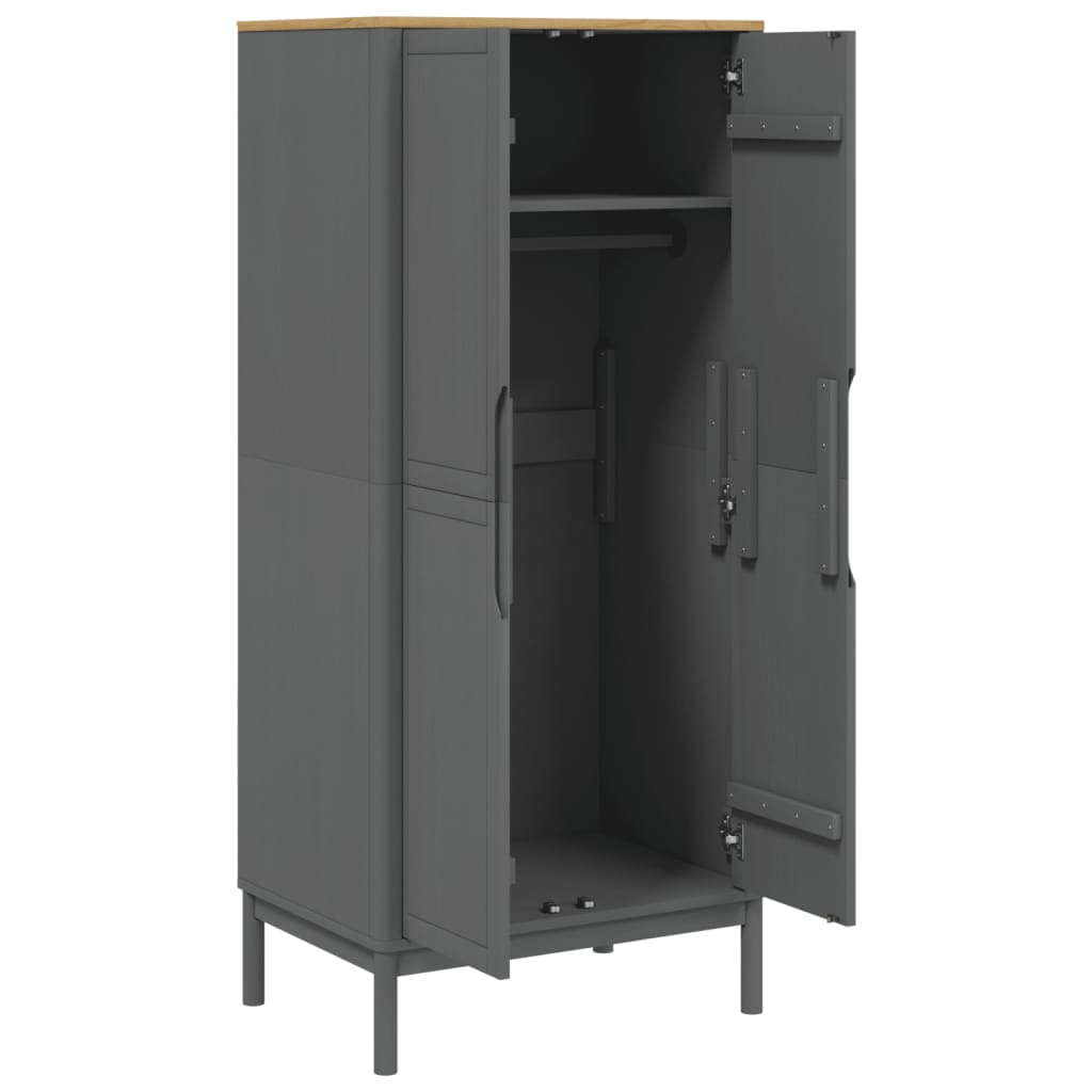 Wardrobe Floro 77X53X171 Cm Solid Wood Pine