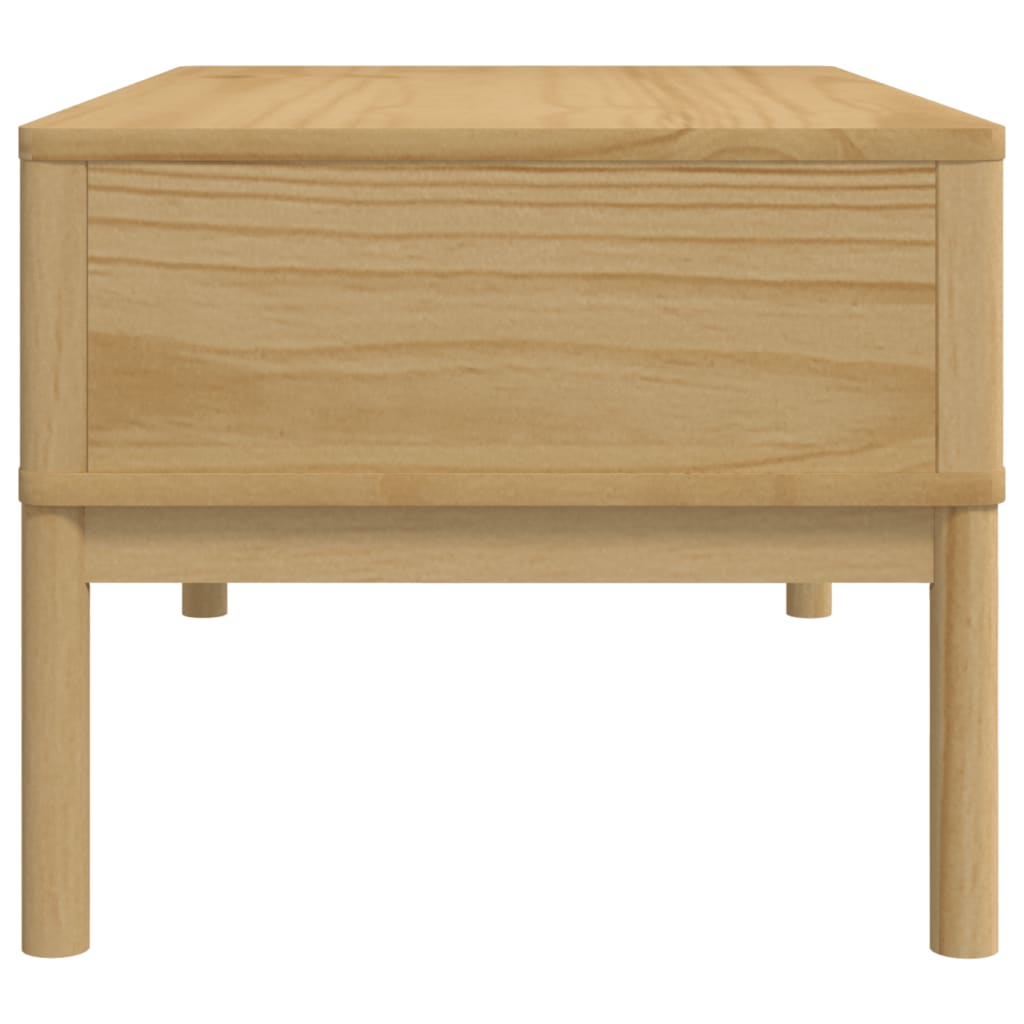 Coffee Table Floro Solid Pine Wood Living Room Furniture 99x55.5x45cm wax brown
