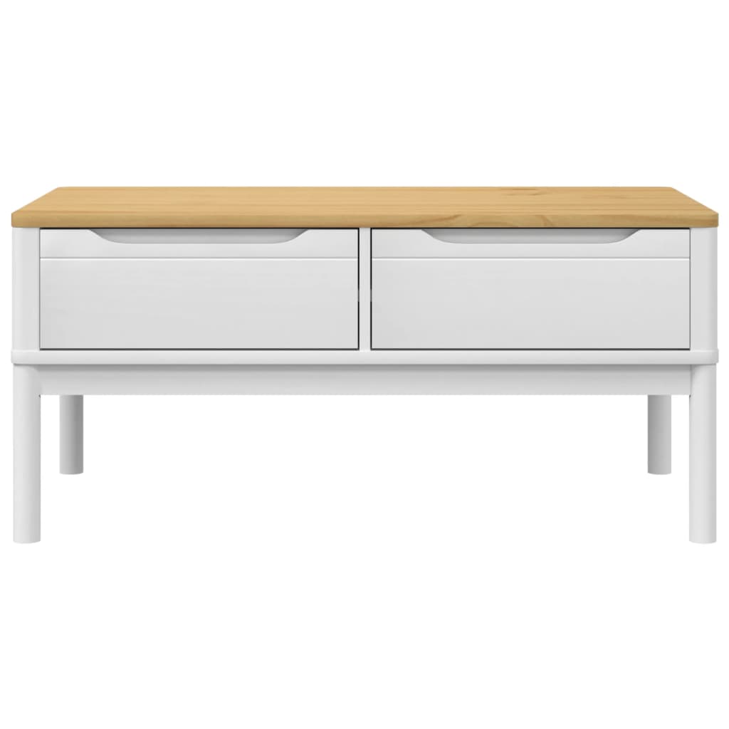 Coffee Table Floro Solid Pine Wood Living Room Furniture 99x55.5x45cm wax brown