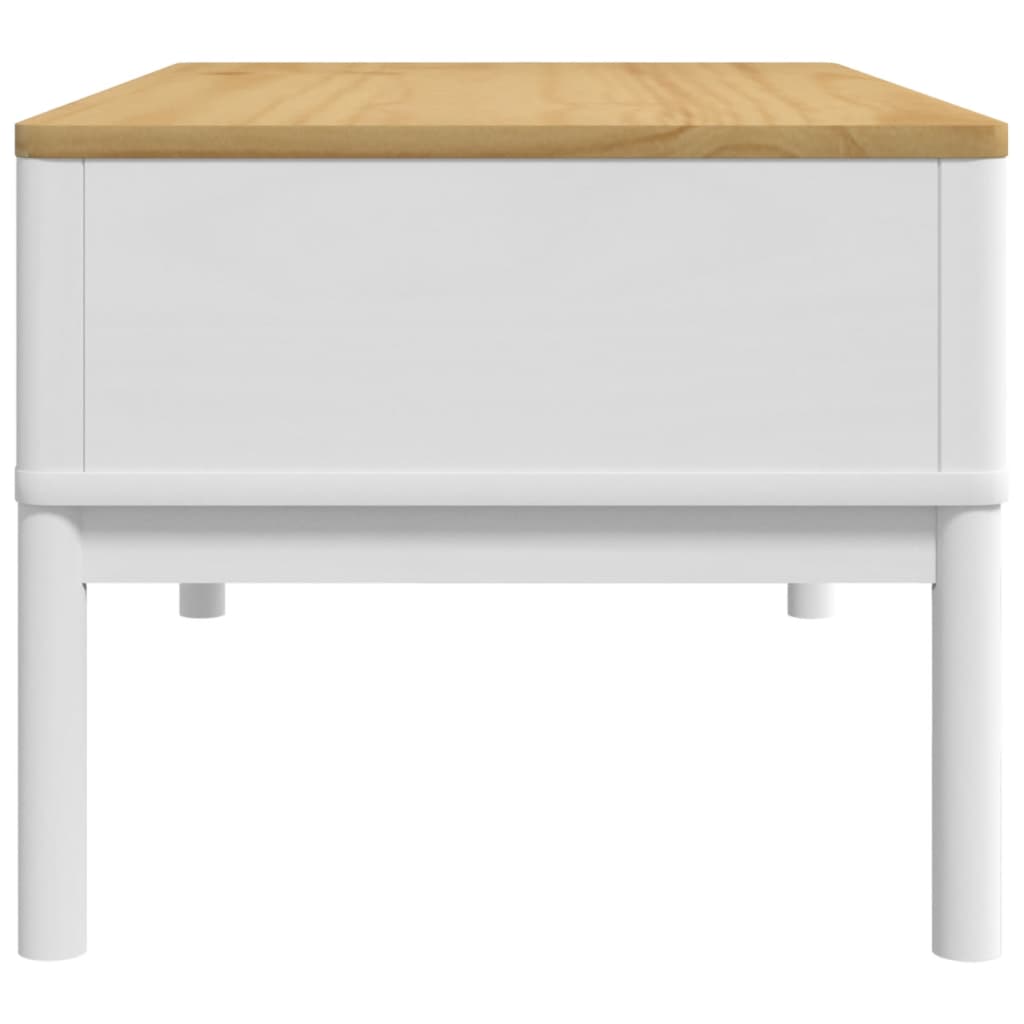 Coffee Table Floro Solid Pine Wood Living Room Furniture 99x55.5x45cm wax brown