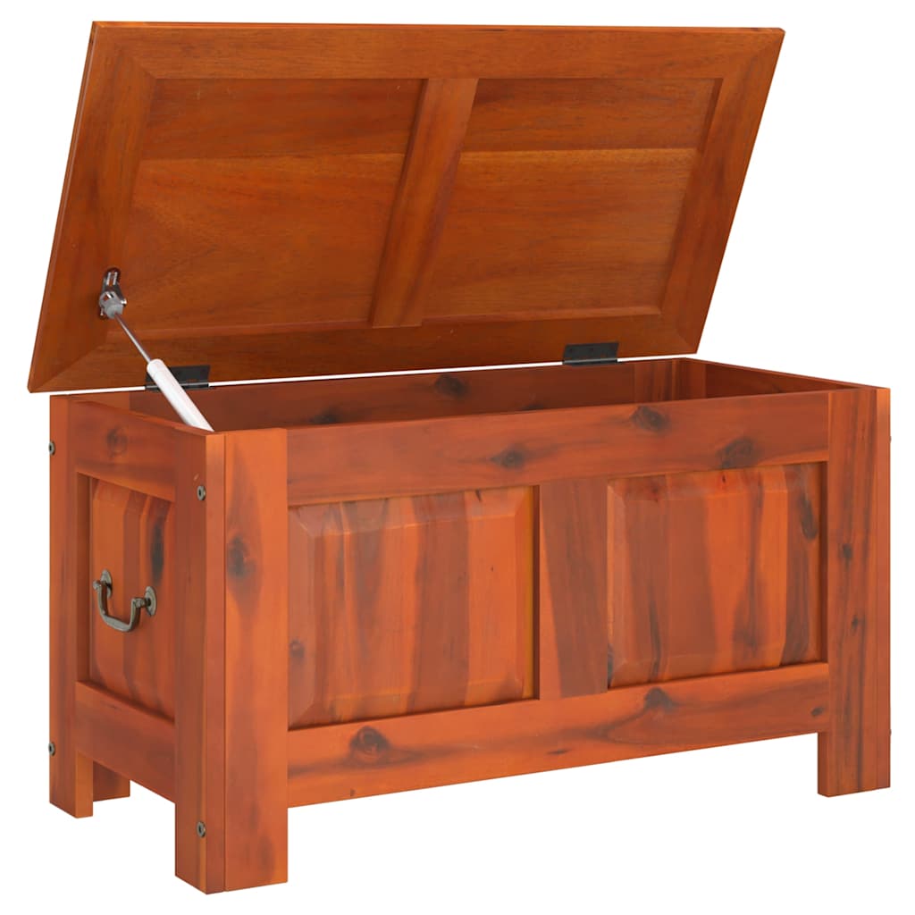 Storage Chests Chest Lid Solid Wood Acacia brown and white Solid acacia wood 90