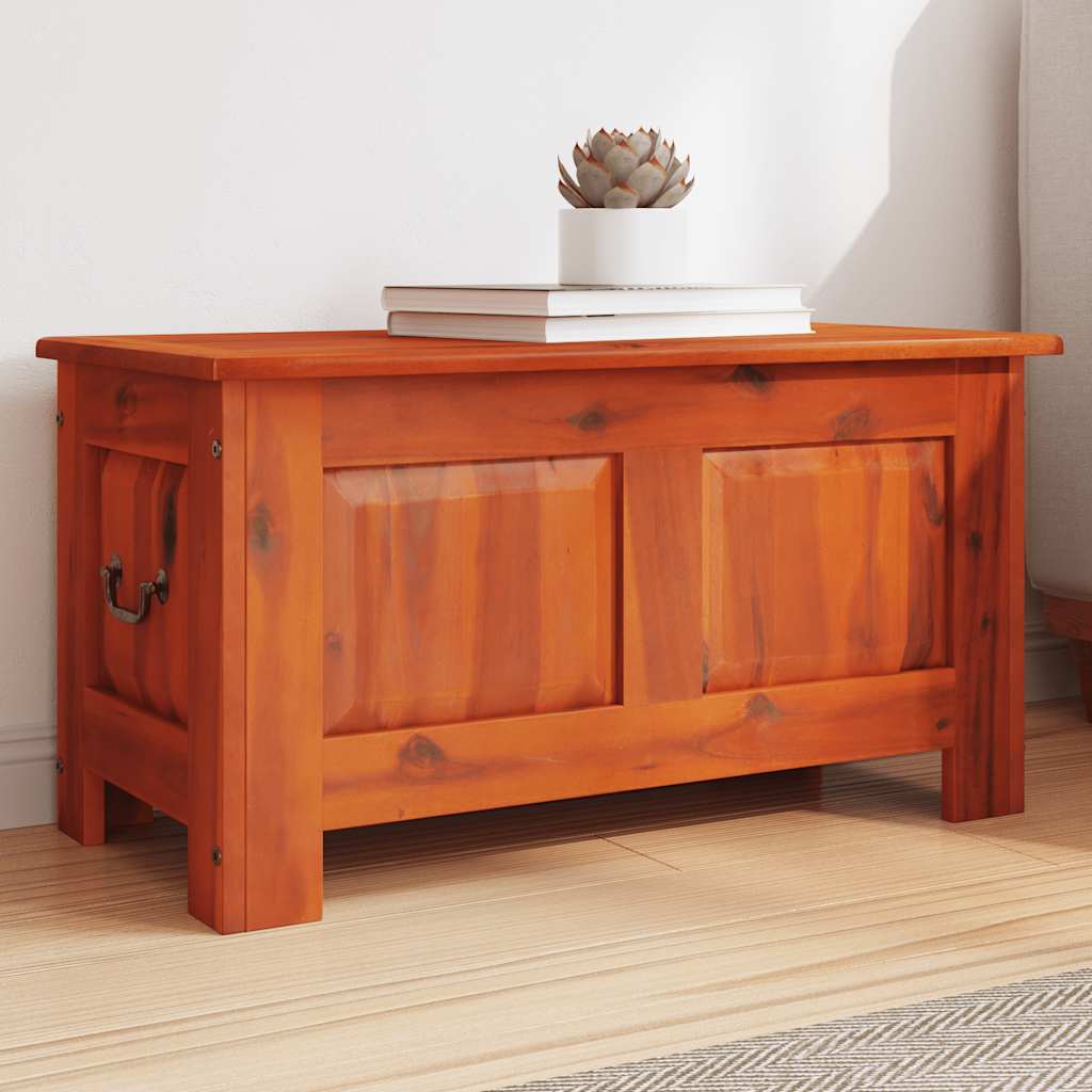 Storage Chests Chest Lid Solid Wood Acacia brown and white Solid acacia wood 90