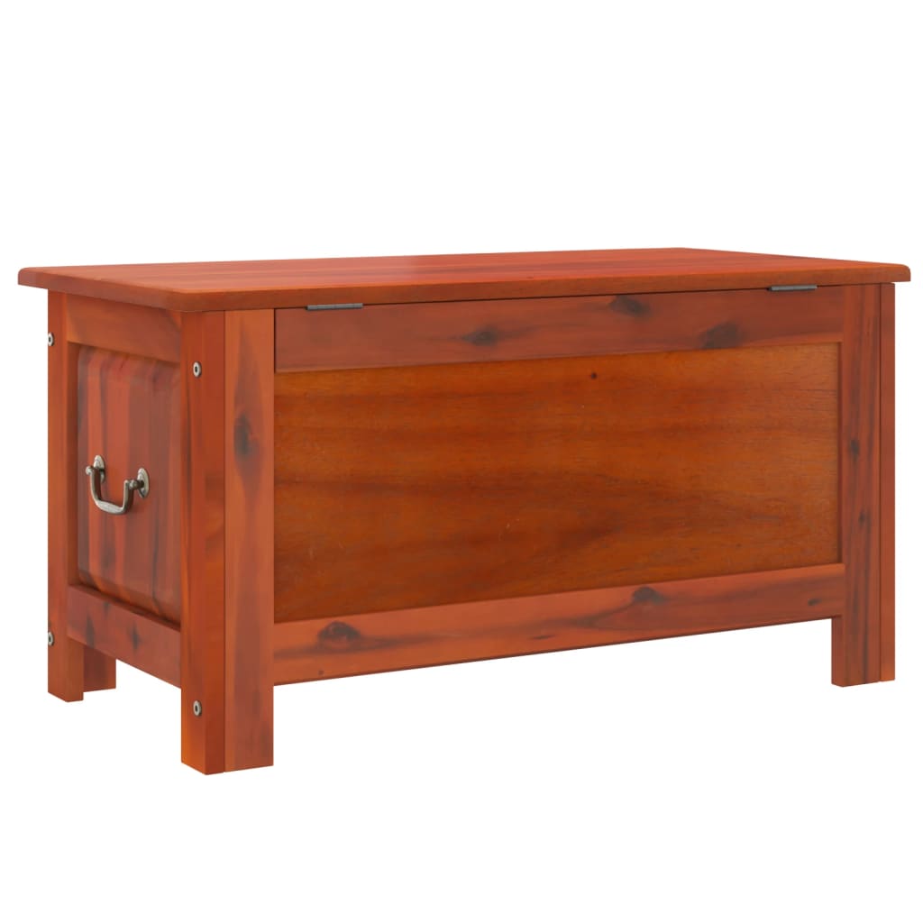 Storage Chests Chest Lid Solid Wood Acacia brown and white Solid acacia wood 90