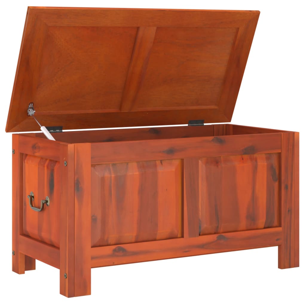 Storage Chests Chest Lid Solid Wood Acacia brown and white Solid acacia wood 90
