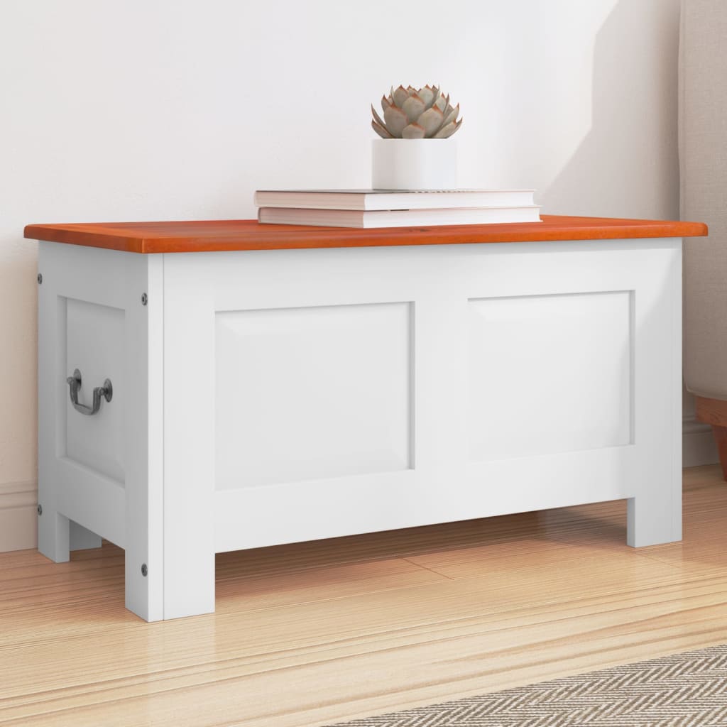 Storage Chest With Lid Solid Wood Acacia