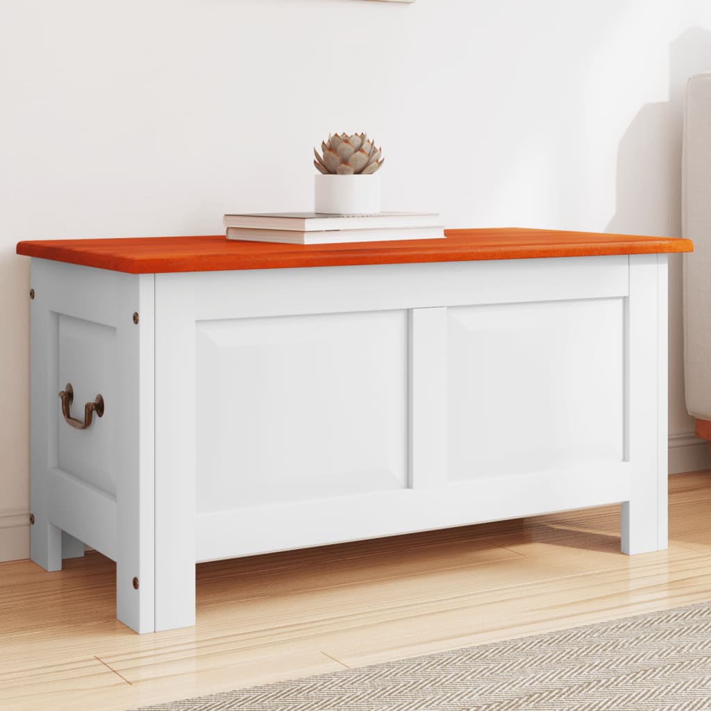 Storage Chest With Lid Solid Wood Acacia