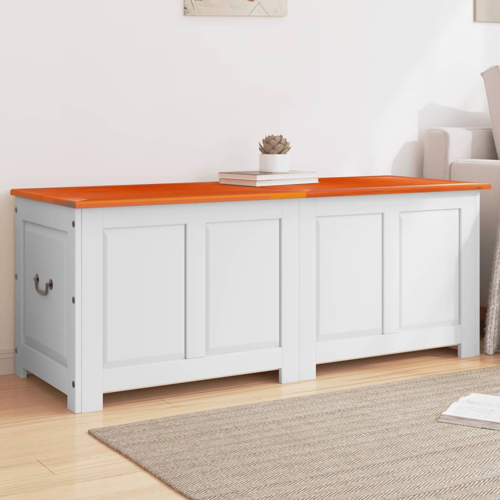 Storage Chest With Lid Solid Wood Acacia