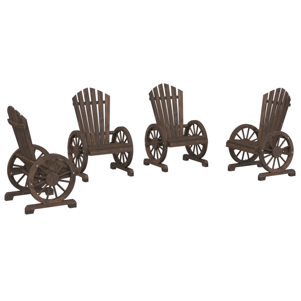 Garden Adirondack S 4 Pcs Solid Wood Fir