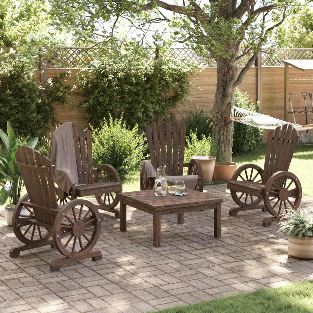 Garden Adirondack S 4 Pcs Solid Wood Fir