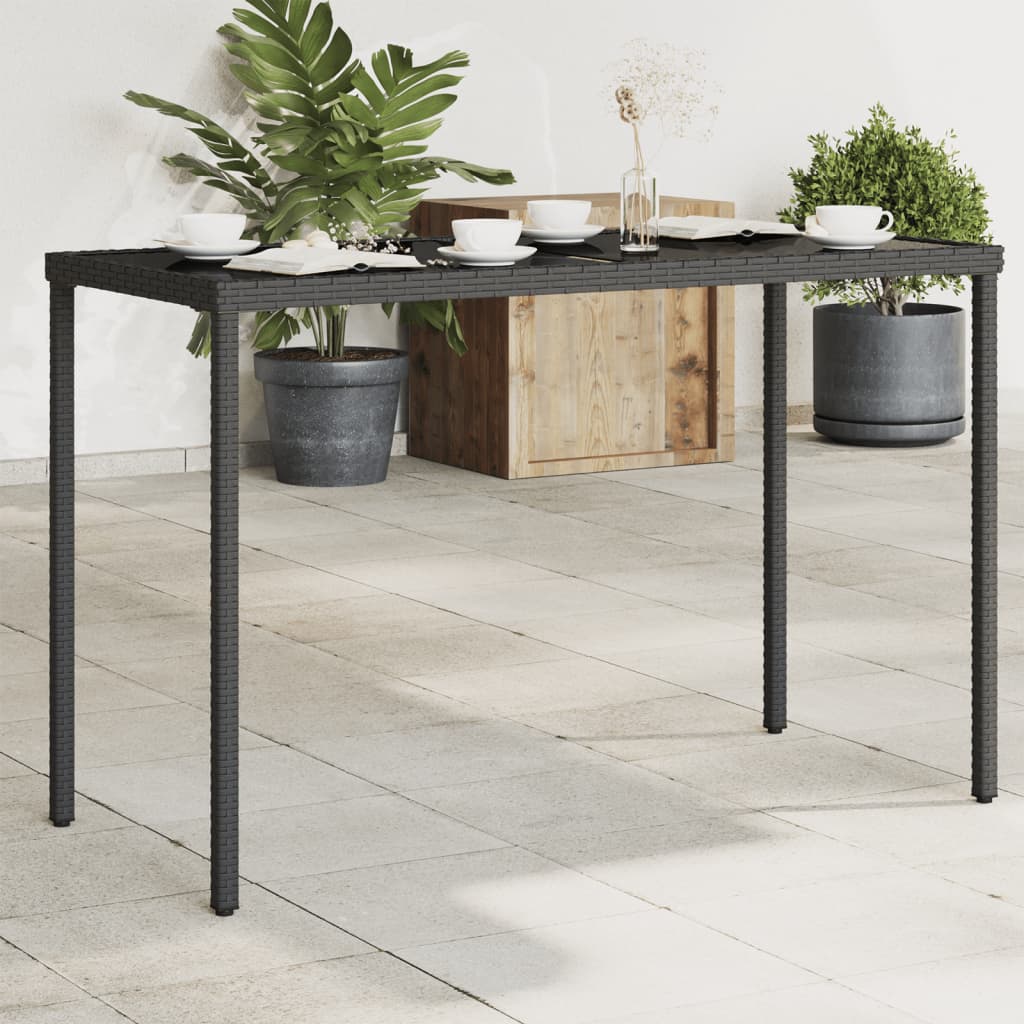 Garden Table With Top 115X54X74 Cm Poly Rattan