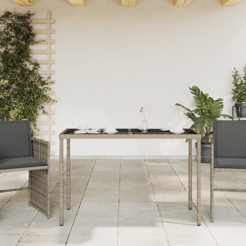 Garden Table With Top 115X54X74 Cm Poly Rattan