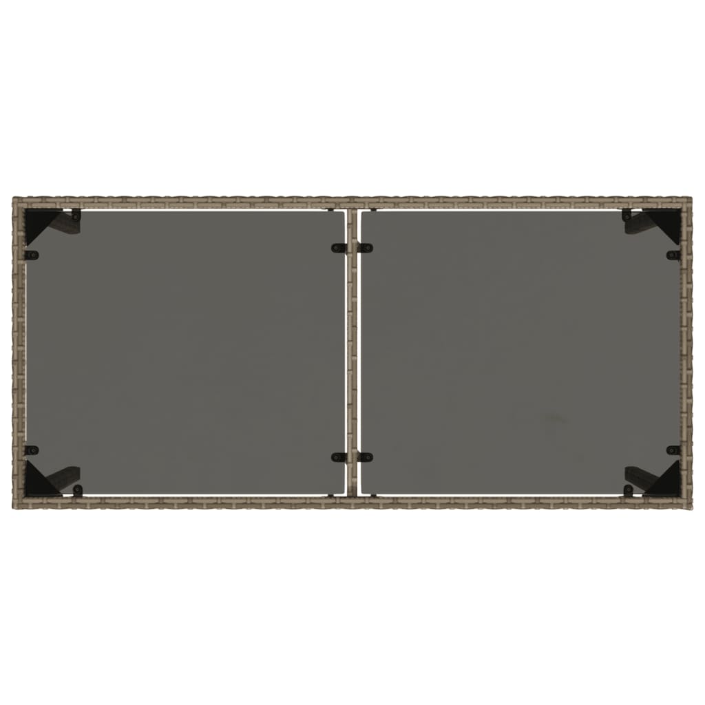 Garden Table With Top 115X54X74 Cm Poly Rattan