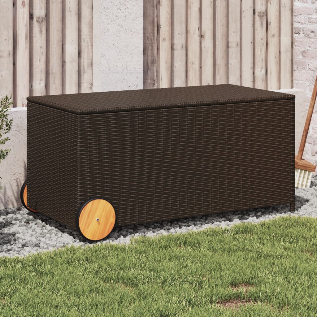 Garden Storage Box Poly Rattan