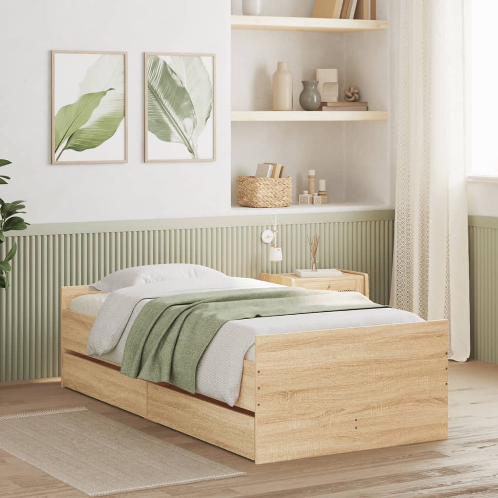 Bed Frame | | Engineered Wood | Small Single | Storage