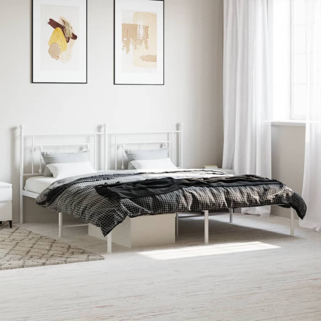 Metal Bed Frame Without Mattress 80X200Cm
