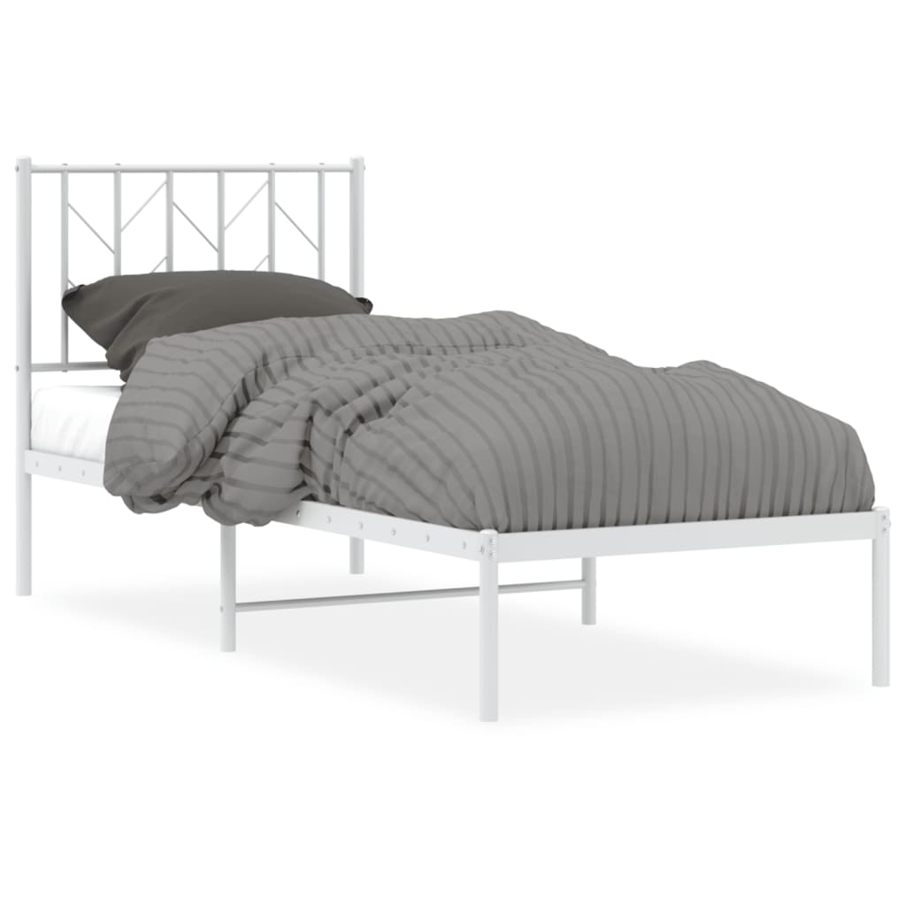 Metal Bed Frame Without Mattress 75X190Cm