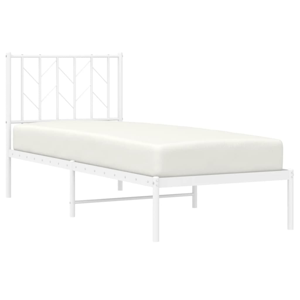 Metal Bed Frame Without Mattress 75X190Cm