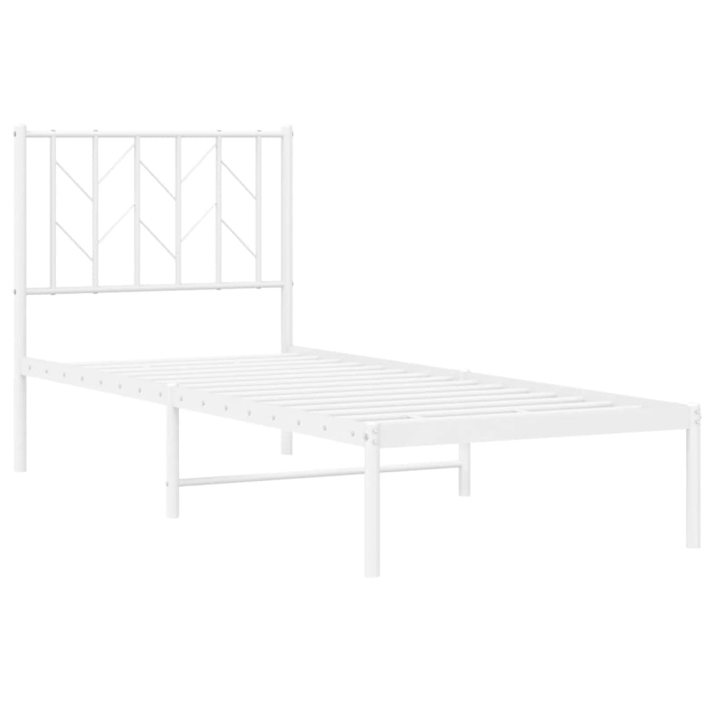 Metal Bed Frame Without Mattress 75X190Cm