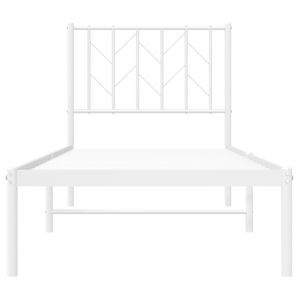 Metal Bed Frame Without Mattress 75X190Cm