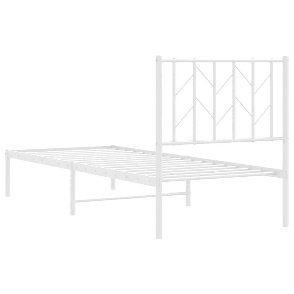 Metal Bed Frame Without Mattress 75X190Cm