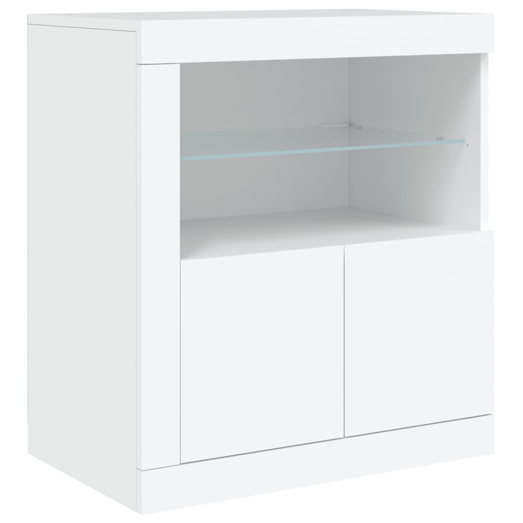 Sideboard LED Lights 60.5X37X67 Cm Grey Sonoma Artisan Oak Black Oak Sonoma Oak