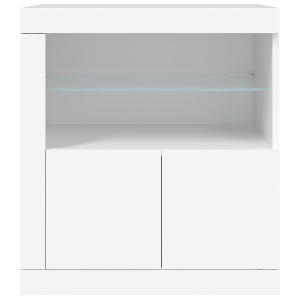 Sideboard LED Lights 60.5X37X67 Cm Grey Sonoma Artisan Oak Black Oak Sonoma Oak