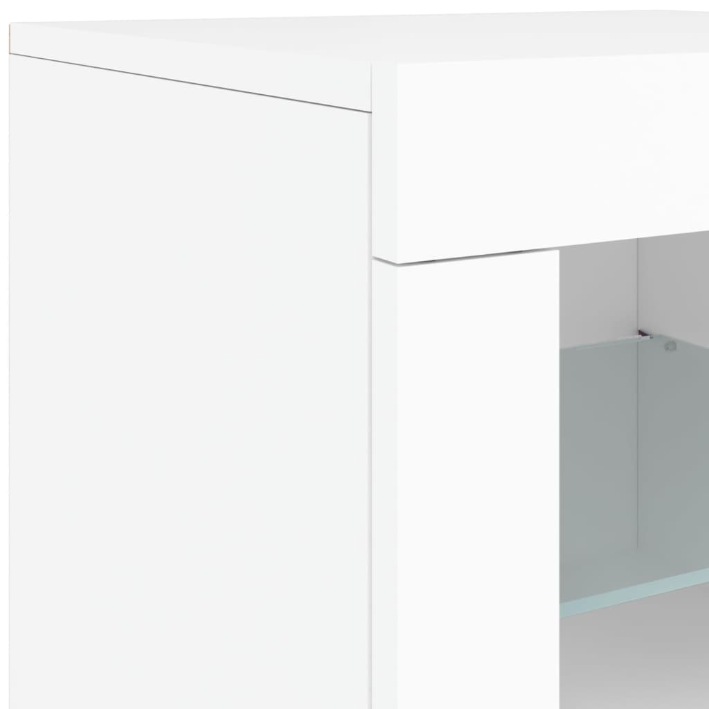 Sideboard LED Lights 60.5X37X67 Cm Grey Sonoma Artisan Oak Black Oak Sonoma Oak