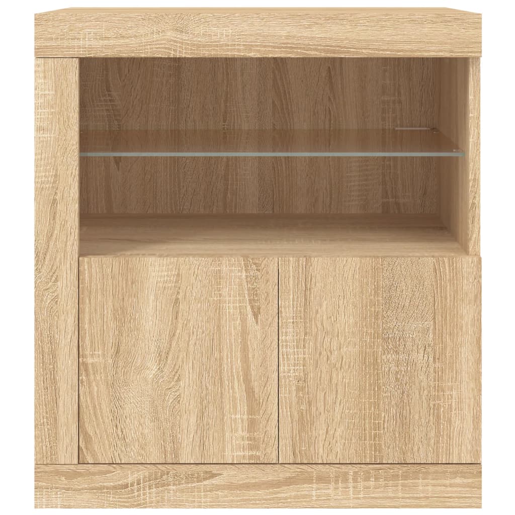 Sideboard With Led Lights 60.5X37X67 Cm