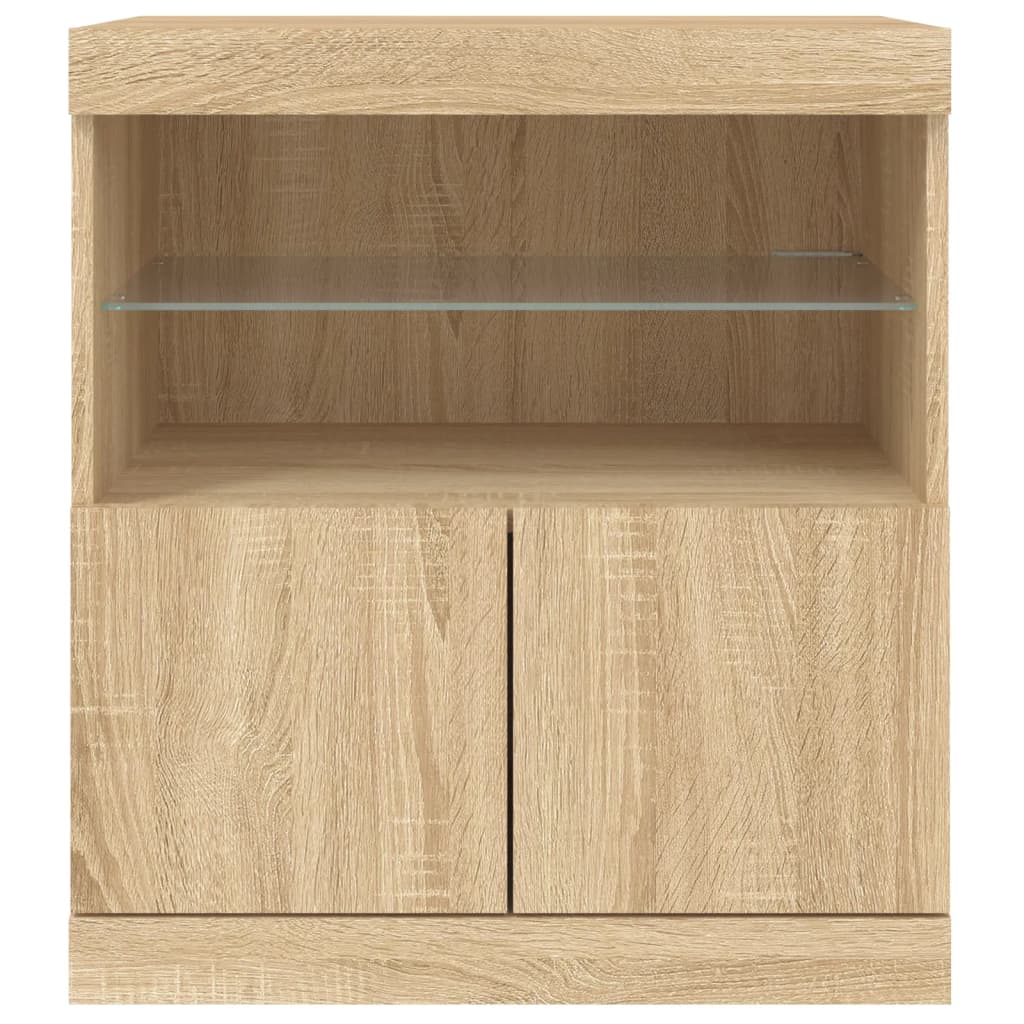 Sideboard With Led Lights 60X37X67 Cm