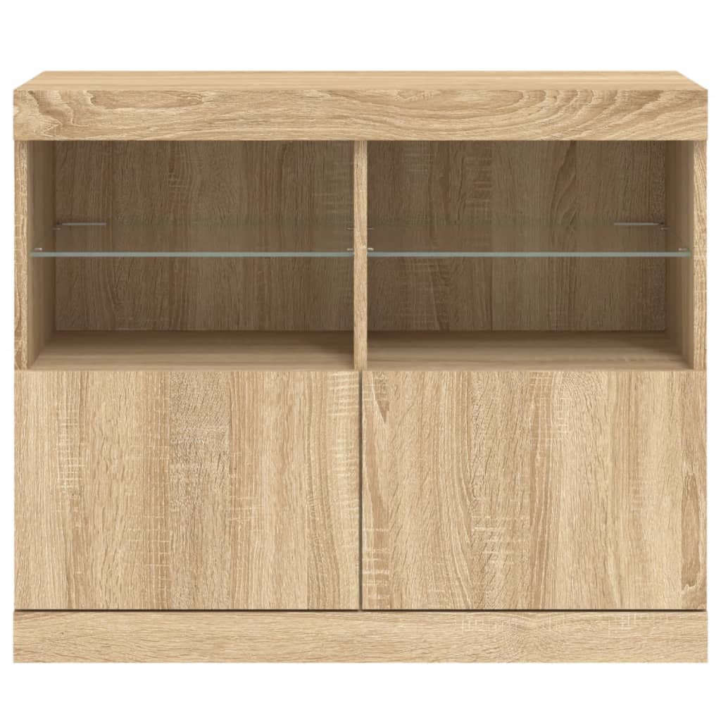 Sideboard With Led Lights 81X37X67 Cm