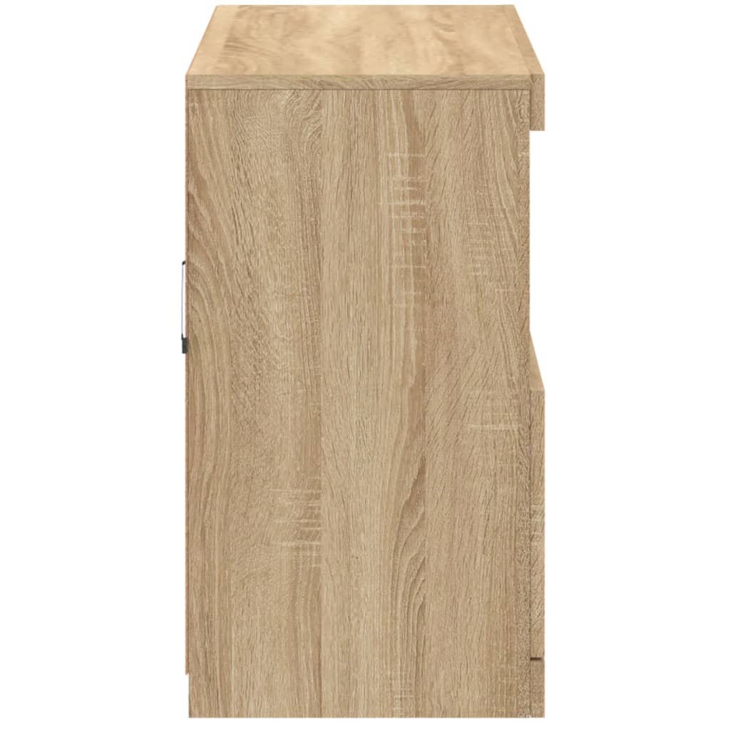Sideboard With Led Lights 81X37X67 Cm