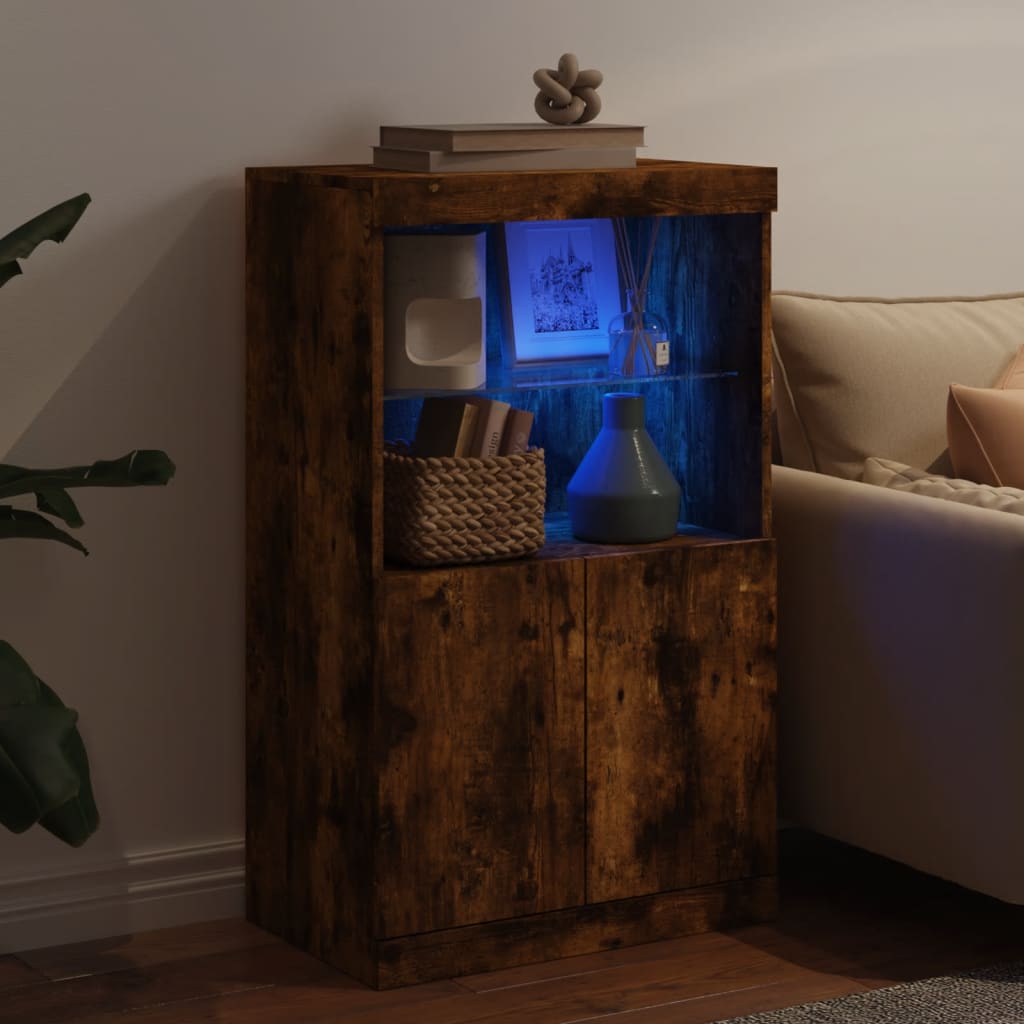 Sideboard With Led Lights 60.5X37X100 Cm
