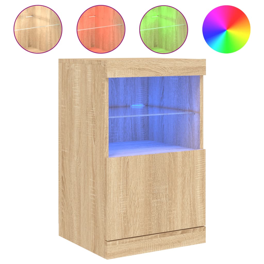 Sideboard With Led Lights 41X37X67 Cm