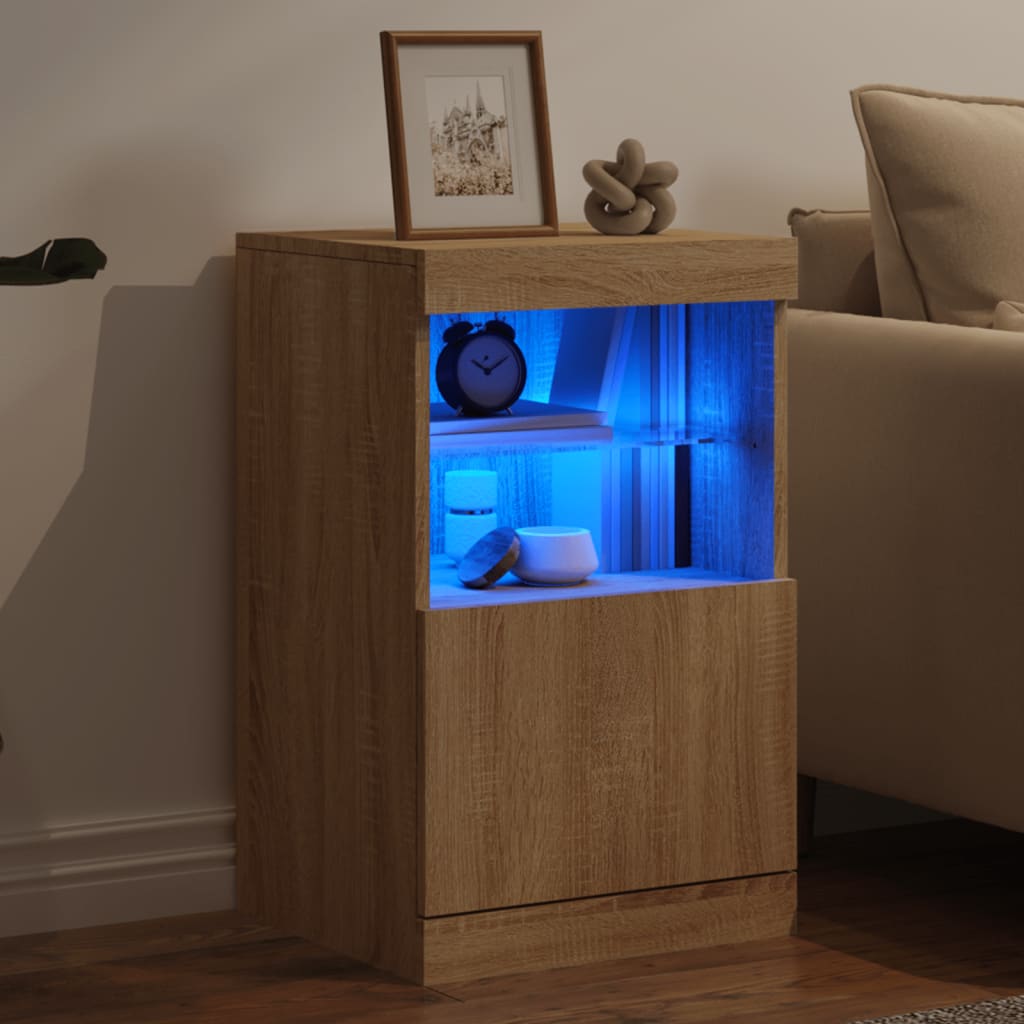 Sideboard With Led Lights 41X37X67 Cm
