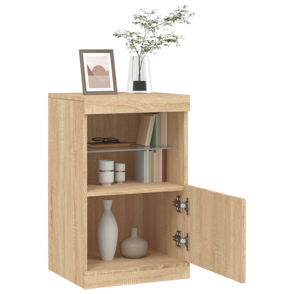 Sideboard With Led Lights 41X37X67 Cm