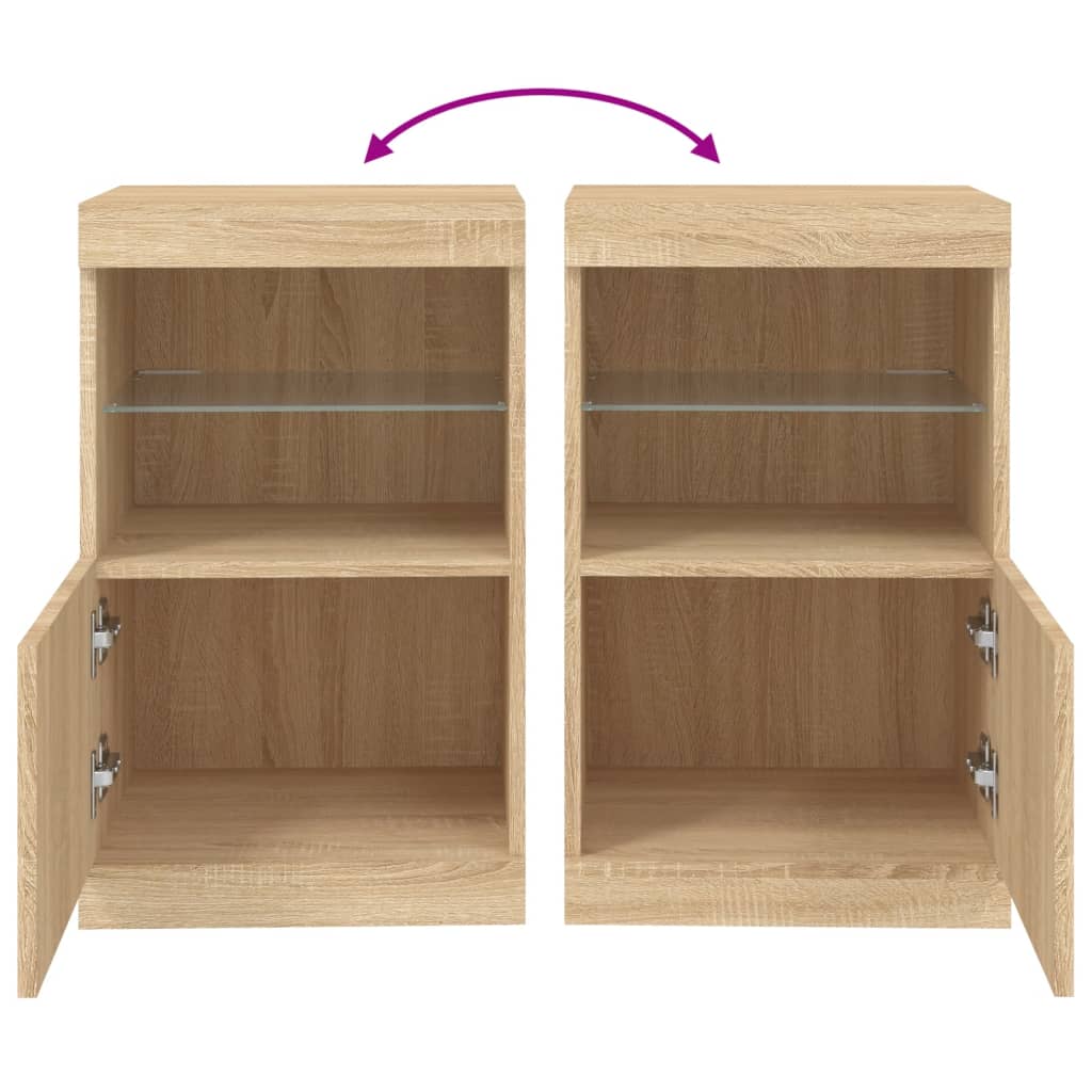 Sideboard With Led Lights 41X37X67 Cm