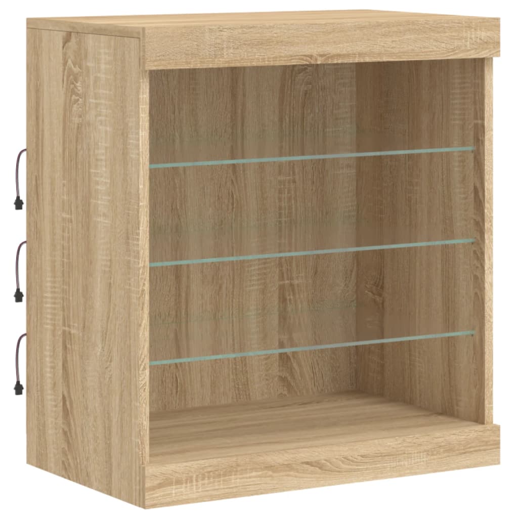 Sideboard With Led Lights 60.5X37X67 Cm